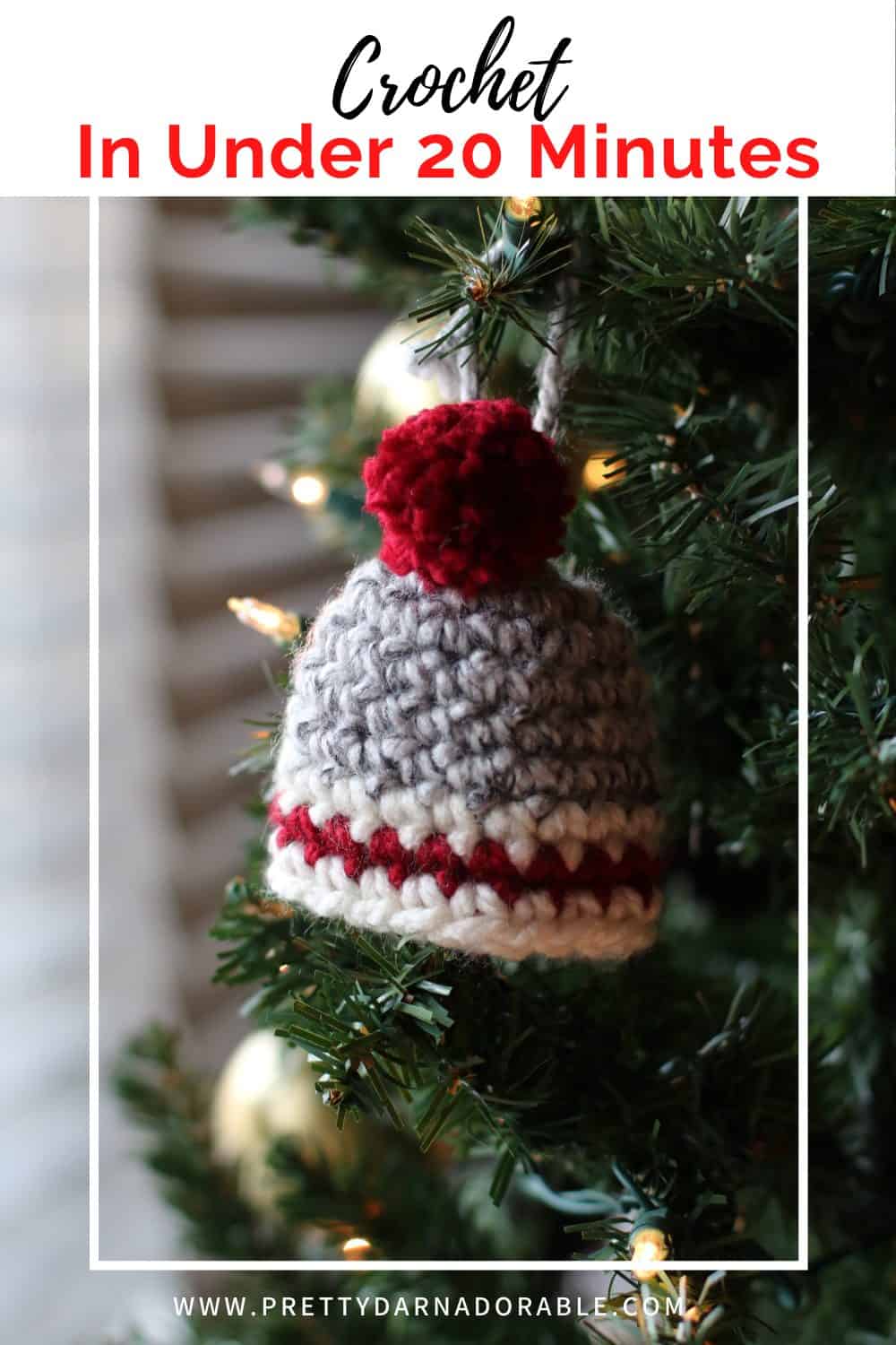 Free Crochet Mini Crochet Hat Ornament - Pretty Darn Adorable