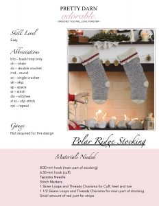 polar ridge crochet stocking pattern
