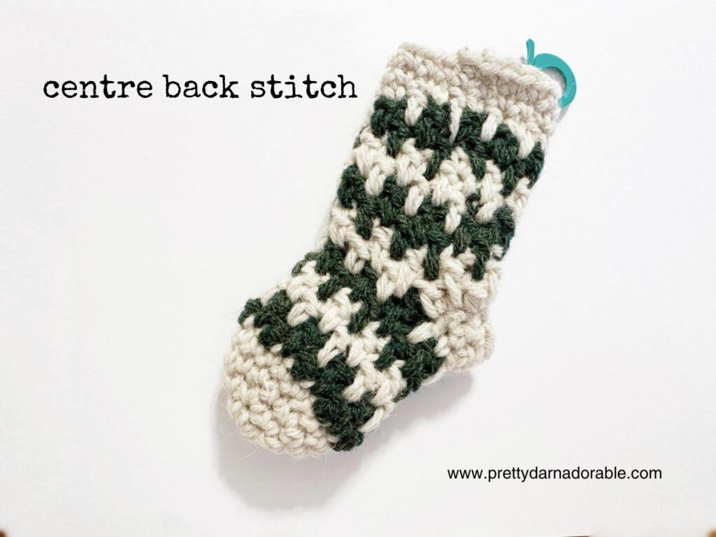crochet christmas stocking ornmanet instructional photo 
