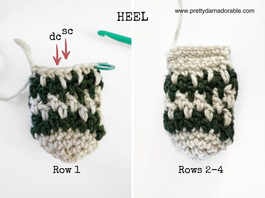 crochet christmas stocking ornmanet instructional photo 