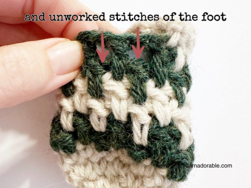 crochet christmas stocking ornmanet instructional photo 