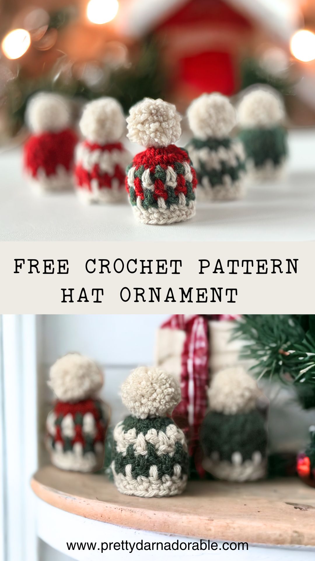 Brighton Christmas Hat Ornament - Free Crochet Pattern - Pretty Darn ...
