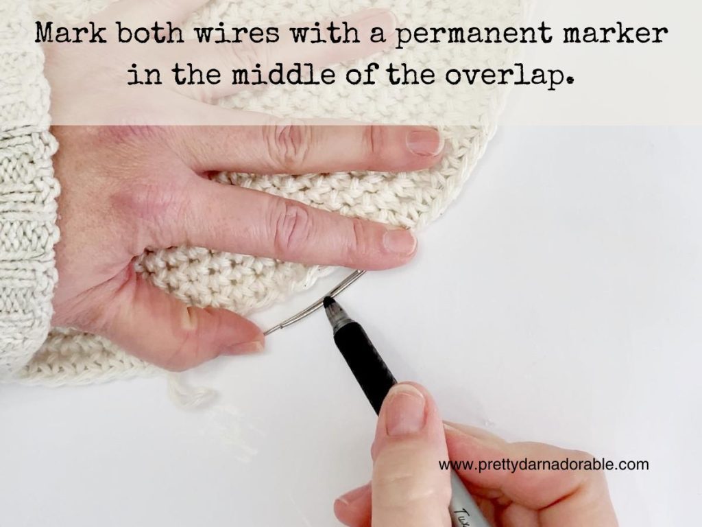 marker being used to mark wire