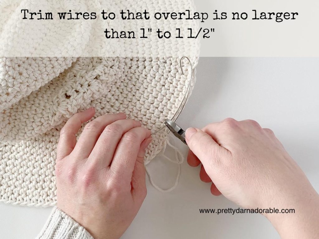 wire being snipped with pliers