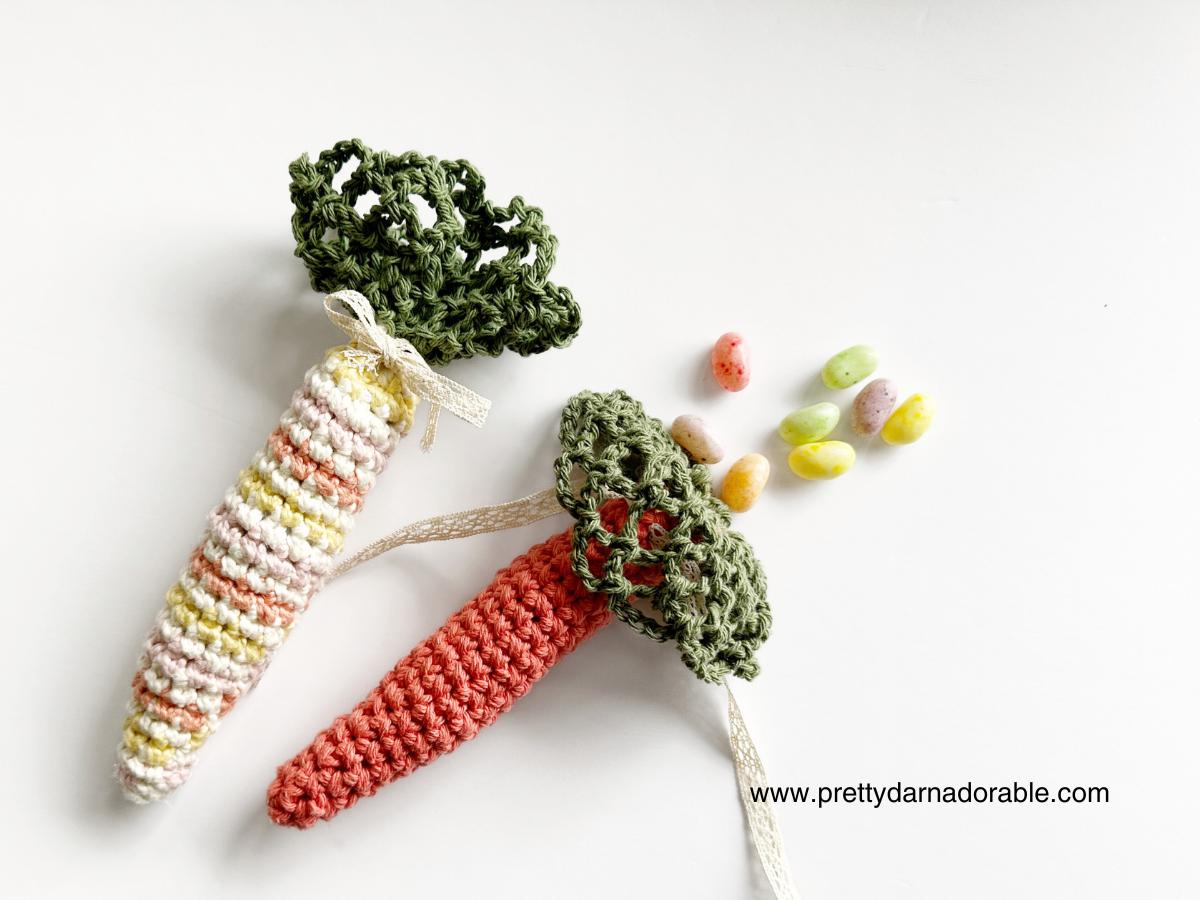 Easy Vintage Farmhouse Free Crochet Carrot Pattern - Pretty Darn Adorable