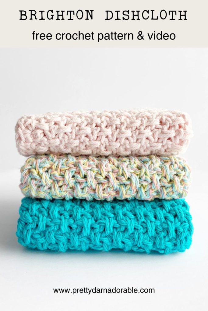 3 pastel crochet dishcloths