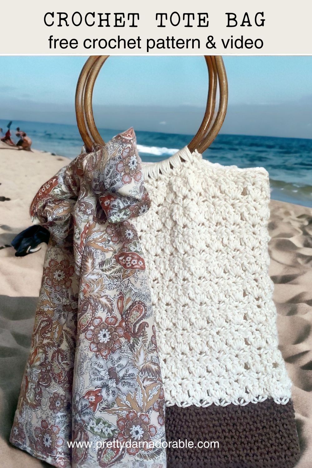 Free Summer Lacey Crochet Tote Bag Pattern with Video - Pretty Darn ...
