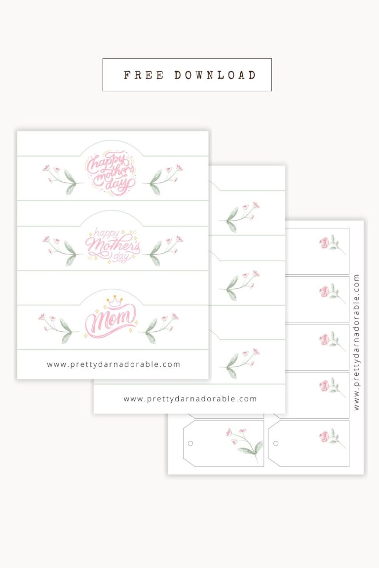 Free Printable – May Mothers Day Gift Tags & Labels