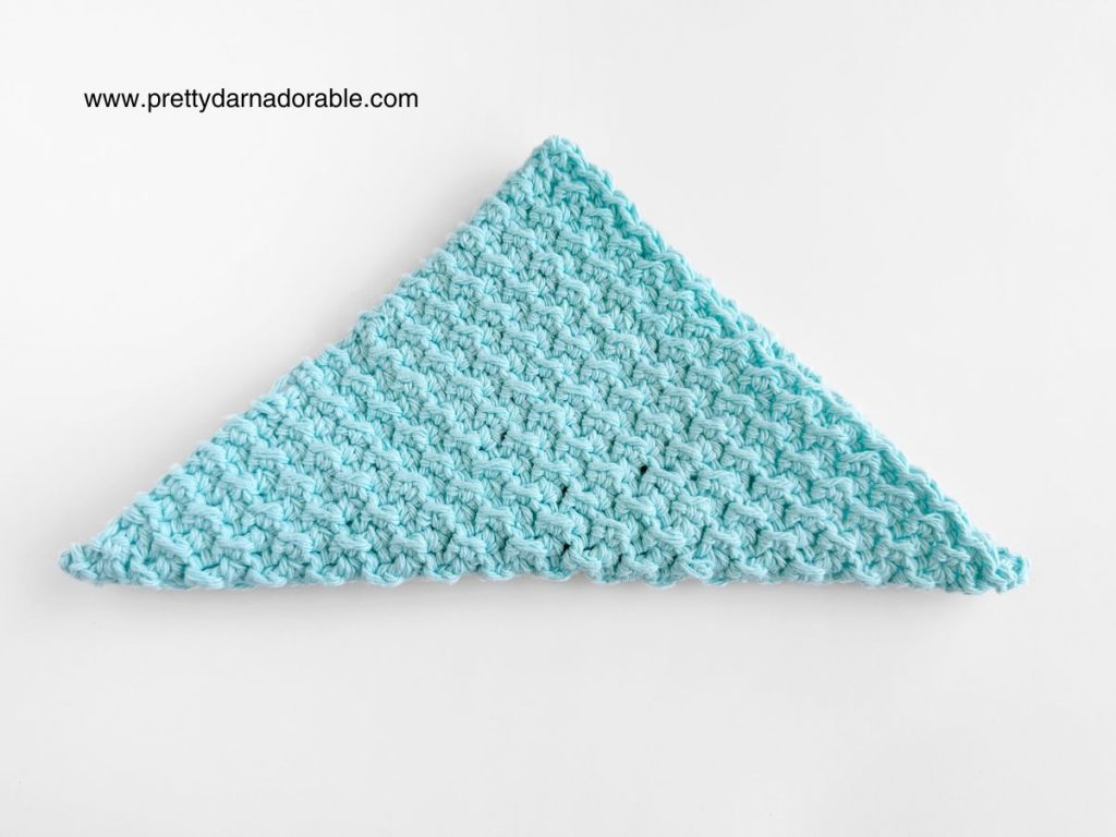 instructional photo for free crochet crunch stitch dishcloth pattern