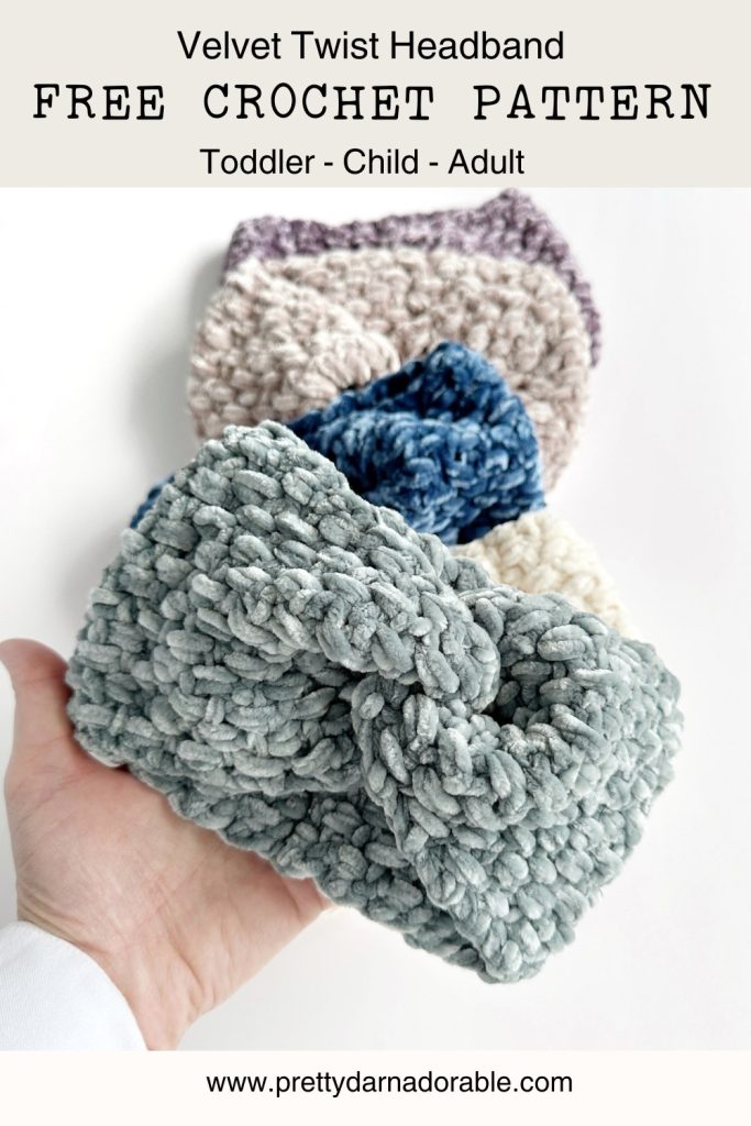 a hand holding three colours headbands in different colors