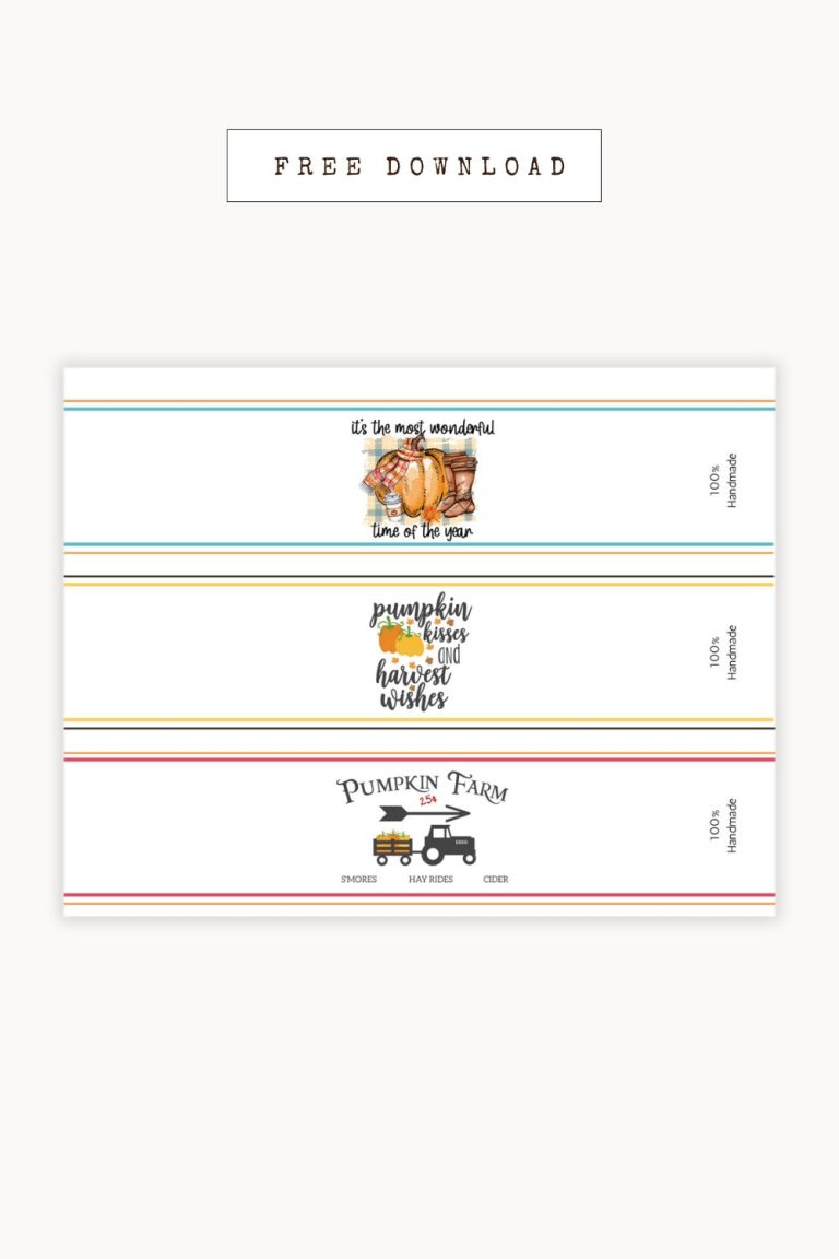 Free Printable – Fall Crochet Dishcloth Labels