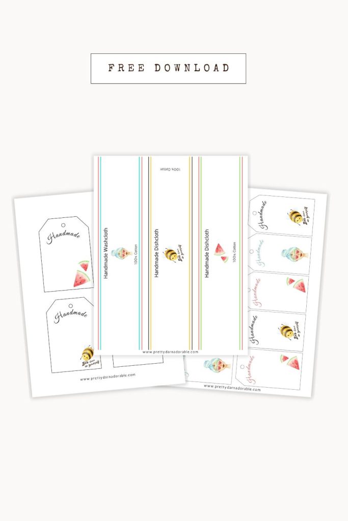 printable crochet gift tags and labels