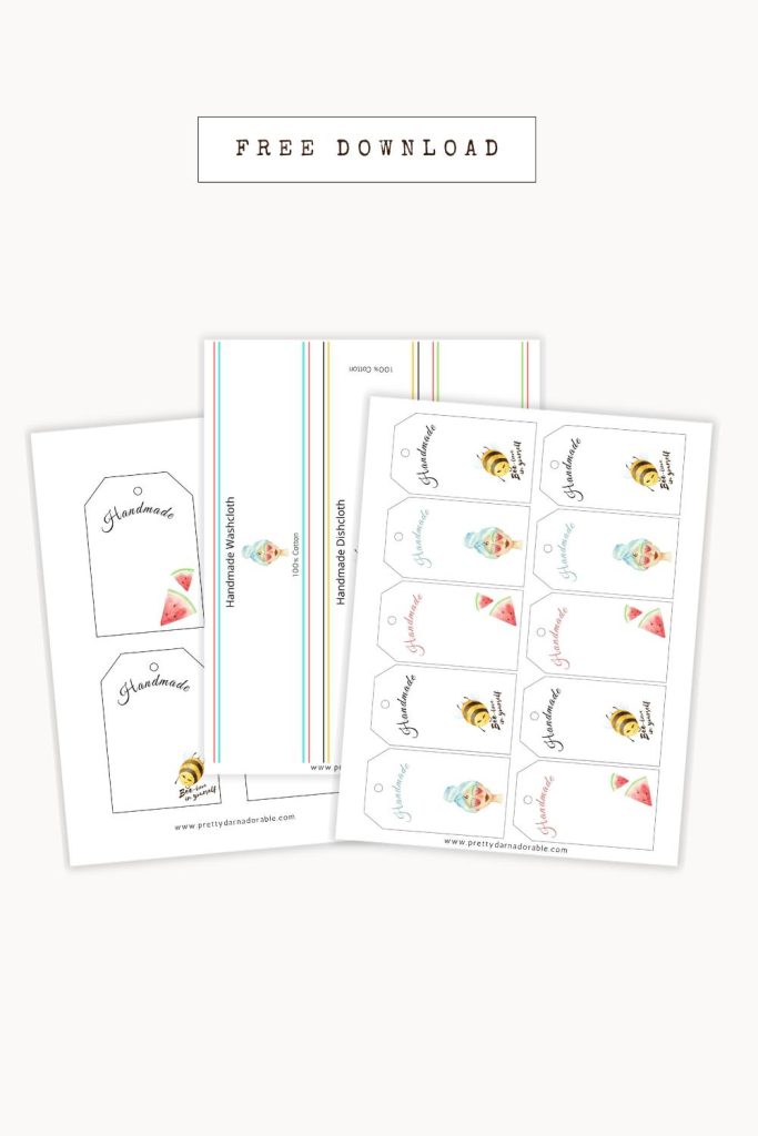printable crochet gift tags and labels