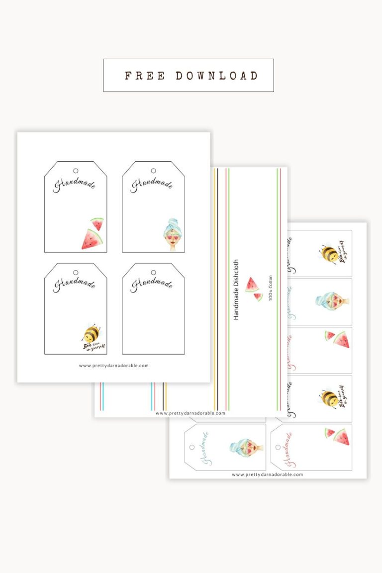 printable crochet gift tags and labels