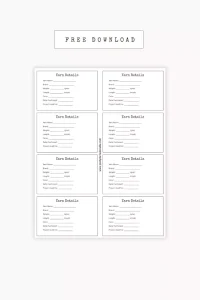 printable tags showing how much yarn is left