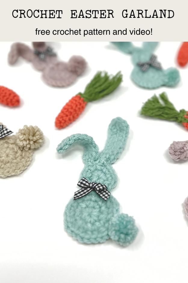 crochet bunny with mini crochet carrots